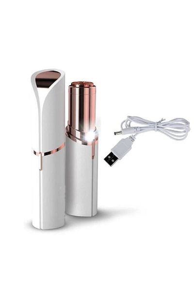 HOZRO Epilator HOZRO pentru Păr Facial Flawless, compact, cu funcționare pe baterii, iluminare LED