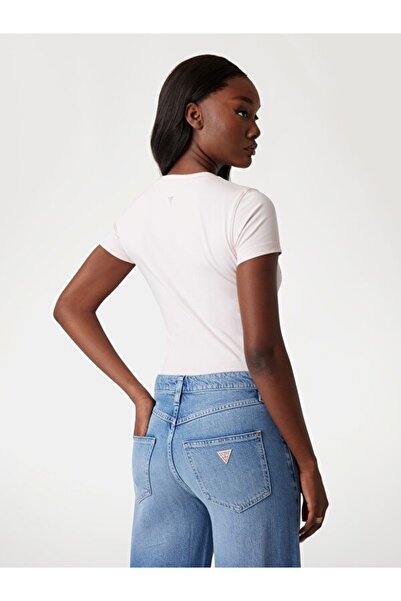 Guess Γυναικείο μπλουζάκι με λεπτή εφαρμογή Cn Ss Leaf