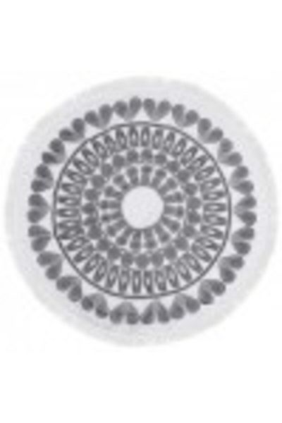 Lenjerii Deosebite Prosop de plajă rotund 100% bumbac cu franjuri, Fouta Hearts