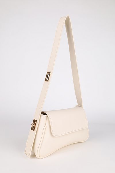 NOTHING Women's Cream Tan Cream Gold Lock Strap and Gold Accessory Scarf Gift Set of 2 Bags Alessamilan