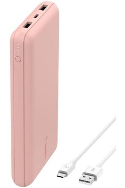 Belkin USB C Portable Charger 20000 mAh, 20K Power Bank with USB Type C Input Output Port and 2 USB
