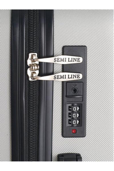 Semi Line Valiză mare unisex T5762-4 argintie