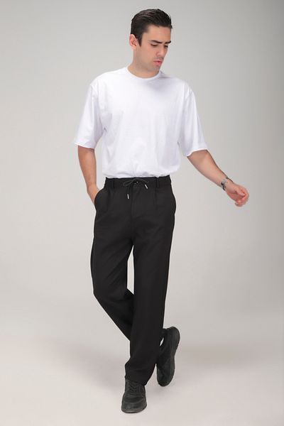 gothamvibes Men's Black Baggy Pants
