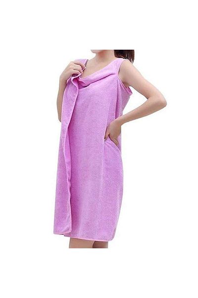 SIKS Dress-type Towel For Women, With Straps, Universal Size, Purple, Length 160 Cm X Width 80 Cm