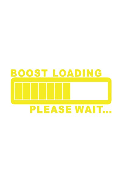 Reysa Tasarım ملصق سيارة Boost Loading مقاس 17x17 سم أصفر