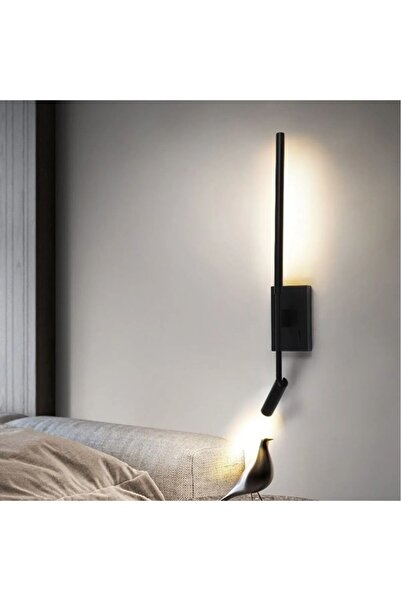 SerenityHaven ekim aydınlatma 6+3 Watt, Döner Direk, Oynar Başlıklı modern Yatakbaşı Armatür, Led Duvar Aplik,
