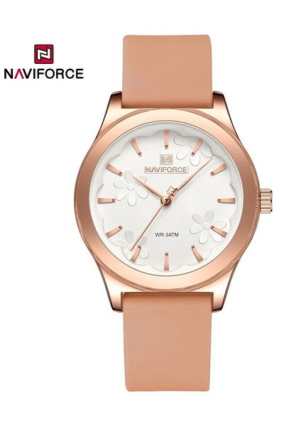 Naviforce Women's Fashion Watch, Silicone Waterproof All-Time Touring Women's Quartz Watches