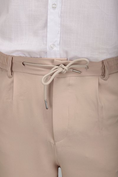 gothamvibes Men's Beige Baggy Trousers