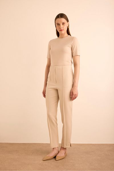 Aker Crepe Trousers with Elastic Waist Detail