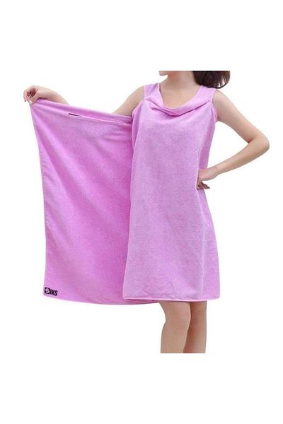 SIKS Dress-type Towel For Women, With Straps, Universal Size, Purple, Length 160 Cm X Width 80 Cm