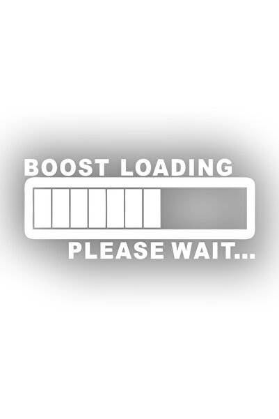 Reysa Tasarım ملصق سيارة Boost Loading مقاس 17 × 17 سم باللون الأبيض
