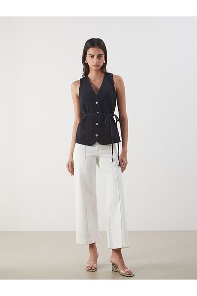LC Waikiki Lcwaikiki Classic V-Neck Women's Jean Vest