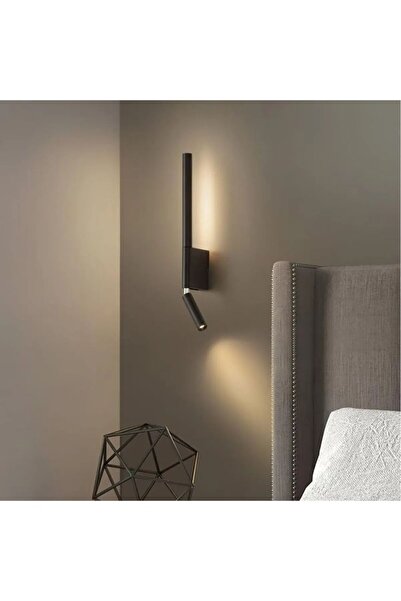 SerenityHaven ekim aydınlatma 6+3 Watt, Döner Direk, Oynar Başlıklı modern Yatakbaşı Armatür, Led Duvar Aplik,