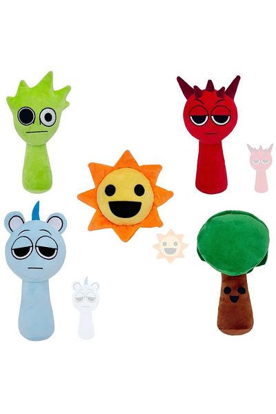 OEM Set of 5 Plush Toys, Mystery Box 20 cm, Multicolor