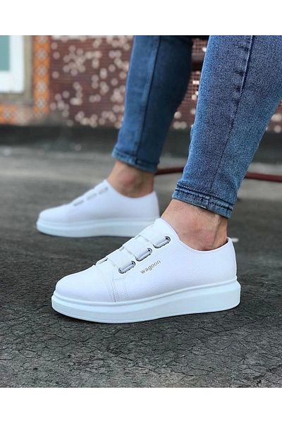 Tesa Pantofi casual pentru bărbați cu talpă groasă albă