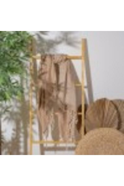 Lenjerii Deosebite Beach Towel XXL with Cotton Fringes, 100 x 180 cm, Beige P12