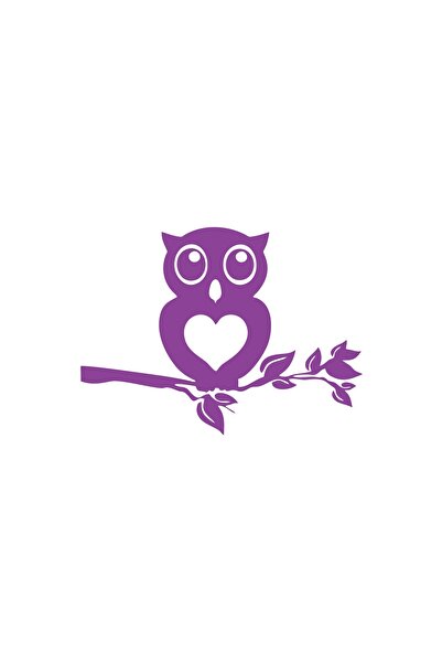 Reysa Tasarım ملصق سيارة بومة مقاس 17×17 سم أرجواني