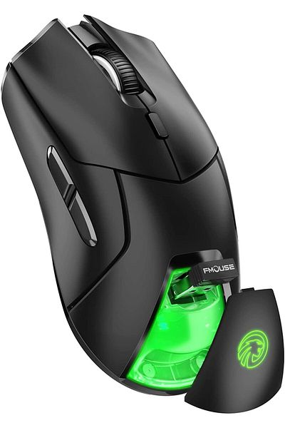 ZIENSTAR -Ergonomic Bluetooth Mouse with Triple Mode (Dual Bluetooth + 2.4G Wireless), 4000 DPI, USB-