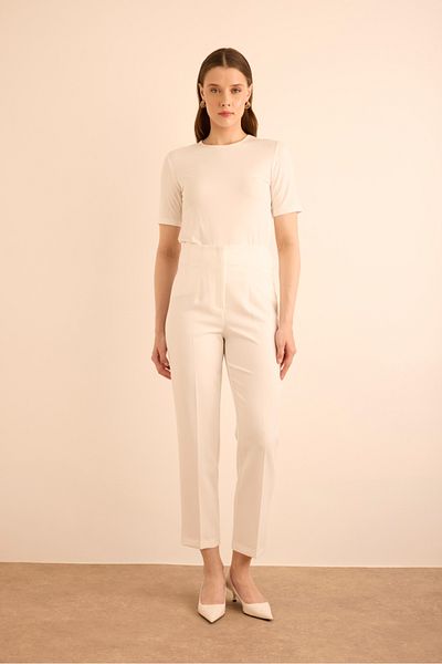 Aker Crepe Trousers with Elastic Waist Detail