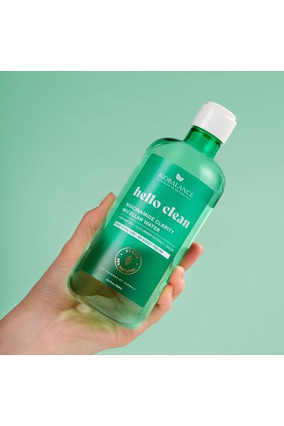 probio balance Niacinamide Clarity, apă micelară cu ceai verde + extract de castravete + inulină, BioBalance, 500 ml