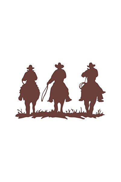 Reysa Tasarım Cowboys Car Sticker 17X17 cm Brown