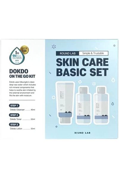 Round Lab 1025 Dokdo On The Go Kit | 1025 Dokdo Cleanser (1.35fl.oz) + 1025 Dokdo Toner (1.69fl.oz)