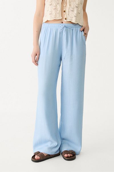 Stradivarius Flowing textured trousers