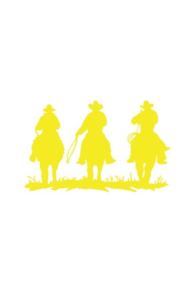 Reysa Tasarım Cowboys Car Sticker 17X17 cm Yellow