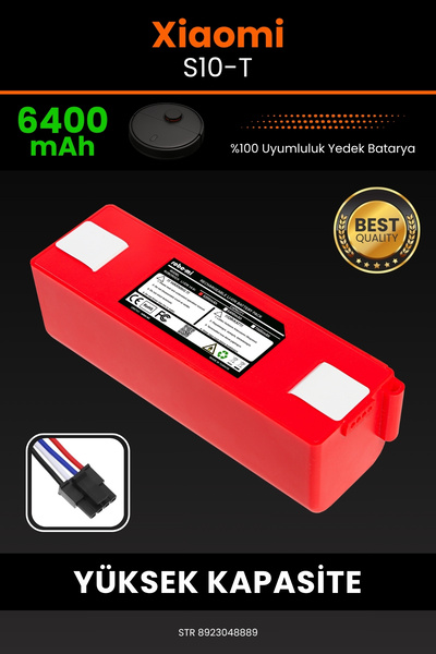 robo-mi Xiaomi Mi Robot Vacuum S10T 6400mAh Robot Süpürge Bataryası - Koruma ...
