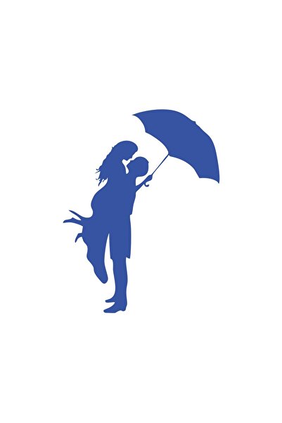 Reysa Tasarım ملصق سيارة رومانسي مقاس 17×17 سم باللون الأزرق