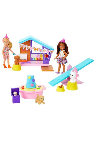 mattel Barbie Celebration Fun Playset - Chelsea Puppy Party