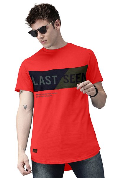 COLOR HUNT 100% Cotton Mens Crew Neck T- Shirt with Treding Prints