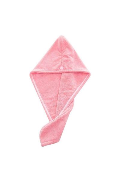 SIKS Microfiber Head Turban Towel For Long Hair, Quick Drying, Size 60 X 20 cm, Light Pink