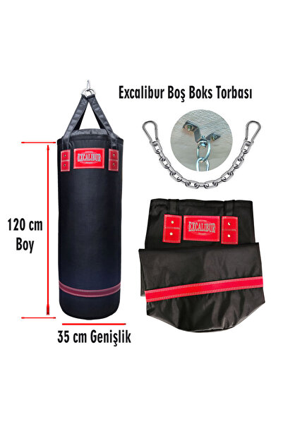 Excalibur Polystar Boş Boks Kum Torbası 120 x 35 cm Siyah