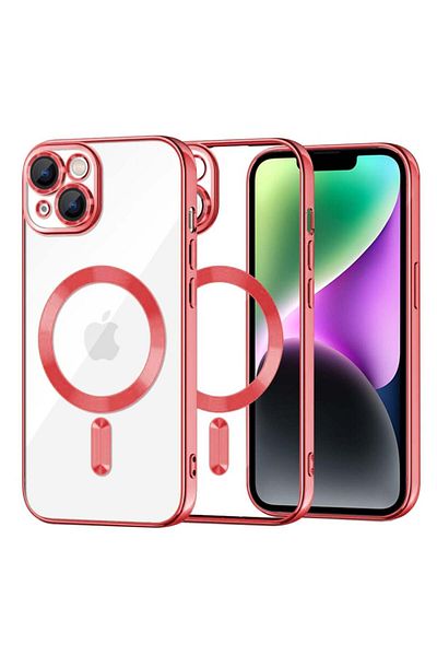 SKYDDAR INNOVATION Case for IPhone 14, Luxury Shield Magsafe, Shockproof Protection, Red, sticker set