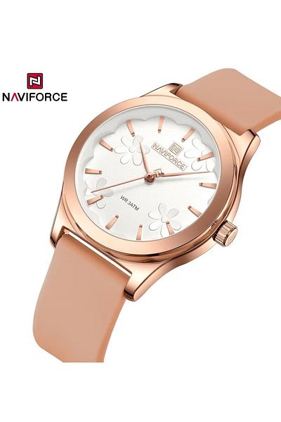 Naviforce Women's Fashion Watch, Silicone Waterproof All-Time Touring Women's Quartz Watches
