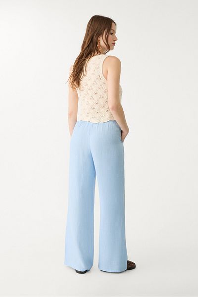 Stradivarius Flowing textured trousers