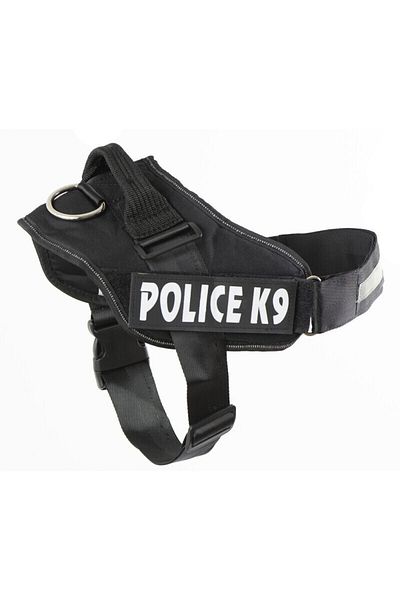Ropet Ham pentru caini Police K9, marimea L, 60-80 cm, Negru