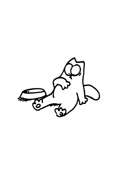 Reysa Tasarım Funny Cat Car Sticker 17X17 cm Black