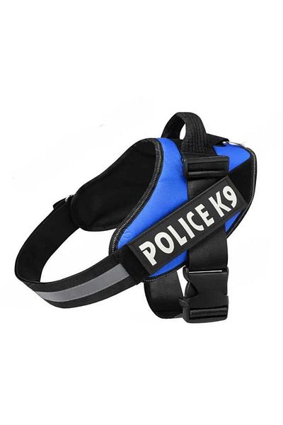 Ropet Police K9 dog harness, size L, 60-80 cm, Blue