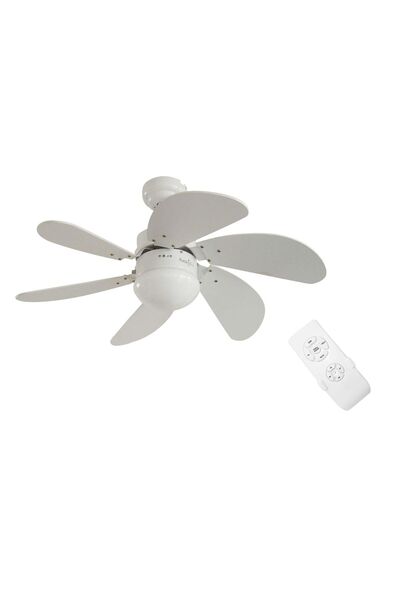 Blackwell Kumandalı 6 MDF Kanat Lambalı Tavan Vantilatörü Beyaz