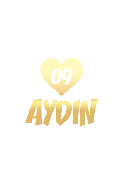 Reysa Tasarım ملصق سيارة على شكل قلب 09 آيدن مقاس 17 × 17 سم ذهبي