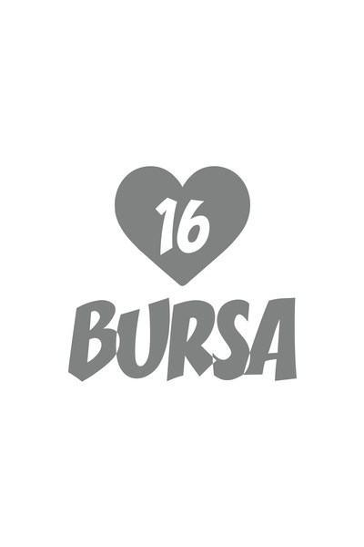 Reysa Tasarım ملصق سيارة على شكل قلب 16 بورسا مقاس 17x17 سم رمادي