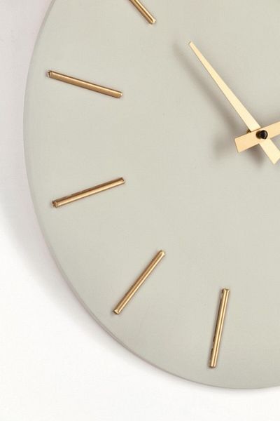 Bizzotto Wall Clock Beige Gold Timeline 40x5 cm