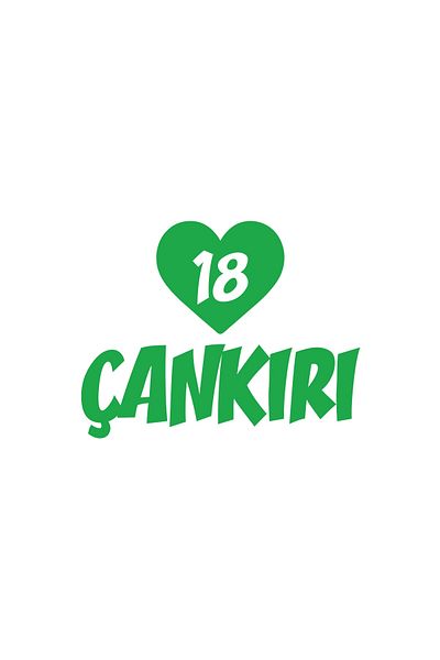 Reysa Tasarım Heart 18 Çankırı Car Sticker 17X17 cm Green