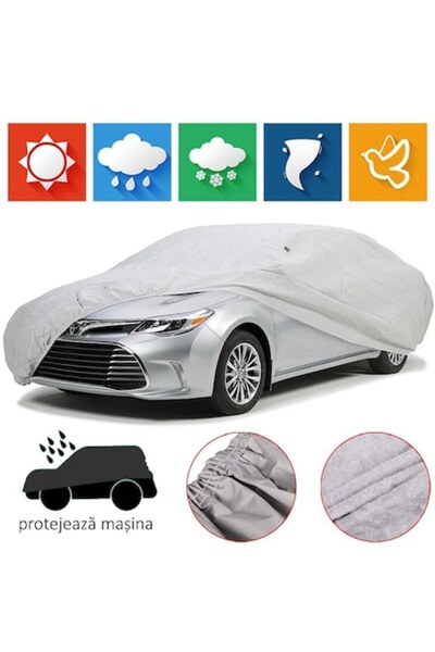 Autolux Husa Prelata Auto Universala, Marimea M Hatchback, Dimensiuni 415x175x145cm Impermeabila, Anti-Umeze
