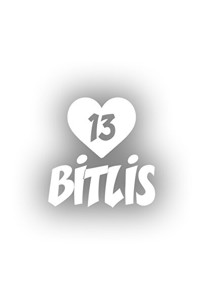 Reysa Tasarım ملصق سيارة على شكل قلب 13 شريط مقاس 17 × 17 سم باللون الأبيض