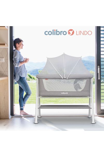 Colibro Patut nou nascut Colibro Lindo cu saltea si protectie contra insectelor, 90x53 cm, Dove