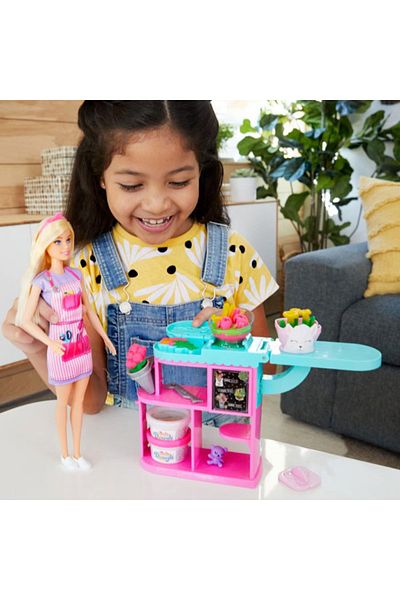 mattel Barbie Playset, Blonde Flower Girl Barbie Doll