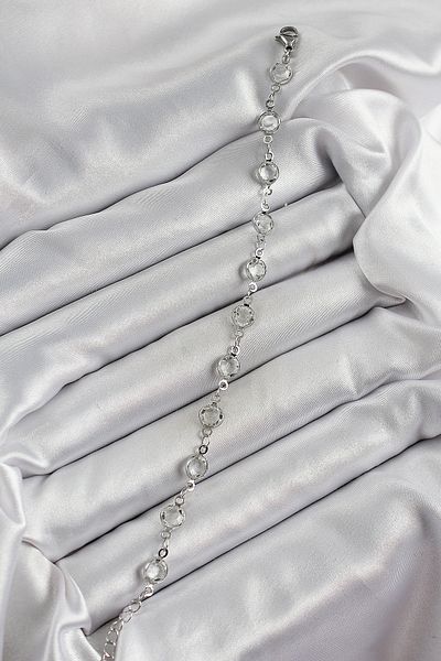 callerrons accessories Brass Silver Color Zircon Stone Bracelet - Ebj250605W34567